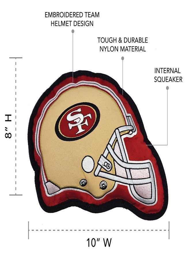 Pets First The 1st Ever Tough but Smooth Dog Toy NFL SAN Francisco 49ERS Football Helmet Tough Pet Toy. A Premium Quality Doggie Toy with Built-in Squeaker. Sports Fans Favorite Chew Toy - Image 4
