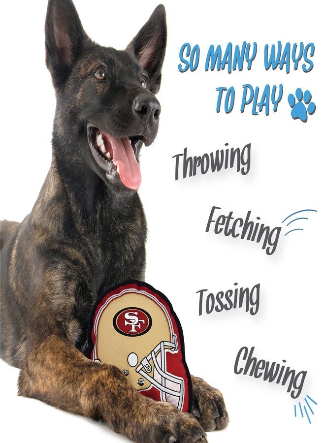 Pets First The 1st Ever Tough but Smooth Dog Toy NFL SAN Francisco 49ERS Football Helmet Tough Pet Toy. A Premium Quality Doggie Toy with Built-in Squeaker. Sports Fans Favorite Chew Toy - Image 5