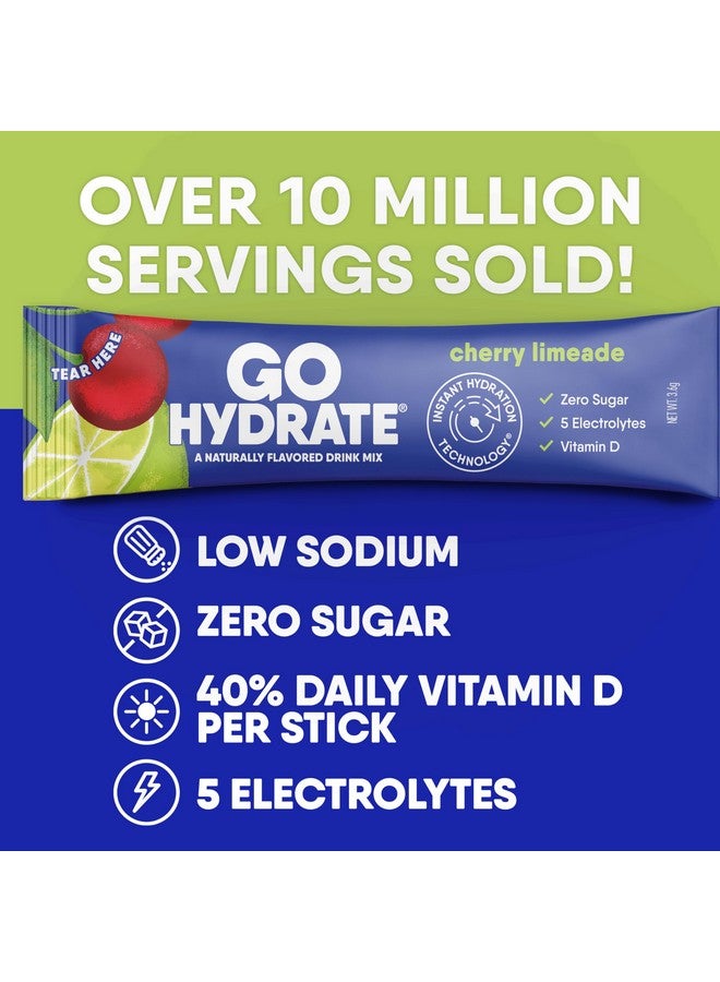 جو هايدرايت أكياس مسحوق الترطيب الفوري من جوهيدرات - مزيج مشروب منخفض الصوديوم من الإلكتروليتات - دعم طبيعي للترطيب، مشروب مسحوق بنكهة الإلكتروليتات خالي من السكر مع فيتامين د، 30 عبوة، نكهة الكرز والليمون - Image 2