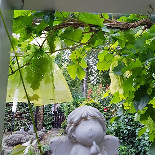 Miuezuth 50PCS Fruit Protection Bags, 9x6'' Green Netting Bags for Fruit Trees, Garden Fruit Cover Mesh Bags with Drawstring for Plant Fruit Flower and Vegetables - Image 5