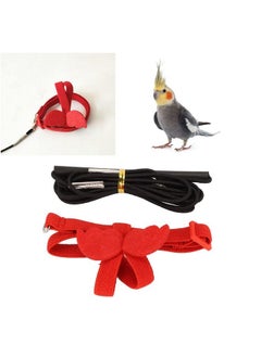 Zerodis Pet Bird Harness Leash, Lightweight Bird Flying Harness Anti Bite Bird Harness Leash for Parrots Pigeons Lovebird Red  - Image 4