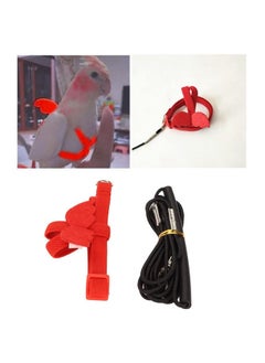 Zerodis Pet Bird Harness Leash, Lightweight Bird Flying Harness Anti Bite Bird Harness Leash for Parrots Pigeons Lovebird Red  - Image 3