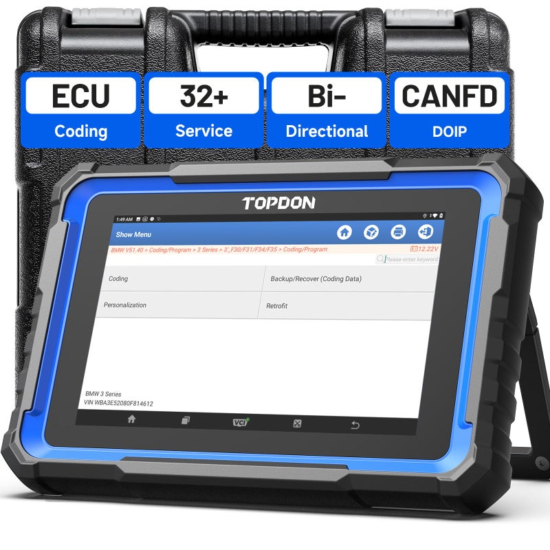TOPDON Phoenix Nano 2025 New Bidirectional Scan Tool ECU Coding Tool FCA AutoAuth CAN FDDoIP Protocols 32 Special Functions Full System Diagnostic Free Updates for 2 Years