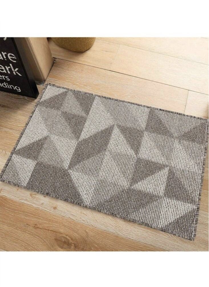 1-Piece Modern Geometric Non-Slip Doormat Outdoor Floor Mat Polypropylene Fiber Grey 90x60 Centimeter - pzsku/Z67570829F9600C43CC40Z/45/_/1713950252/18e86e42-cc0c-48f7-85dc-6856bfd9c014