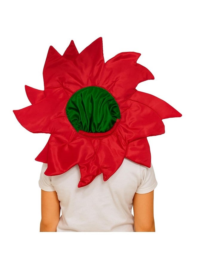 QuickBazaar Flower Face Fancy Dress Costume For Kids | Flower Headpiece Mask | Fancy Dress Costumes School Function & Theme Party (Red, 8-9 Years) - Image 2