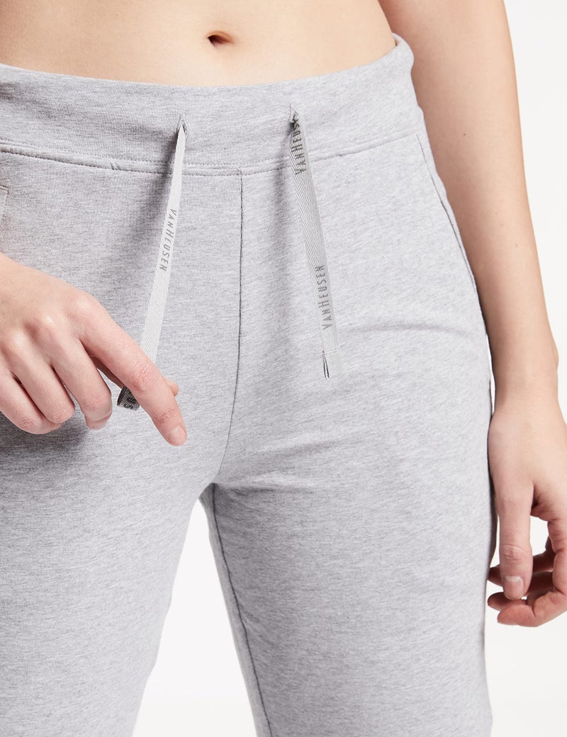 Van Heusen Women Lounge Pants - Cotton Elastane - Smart Tech, Easy Stain Release, Wicking_55303_Lt Grey Melange_L - Image 4