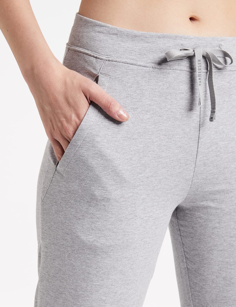 Van Heusen Women Lounge Pants - Cotton Elastane - Smart Tech, Easy Stain Release, Wicking_55303_Lt Grey Melange_L - Image 3