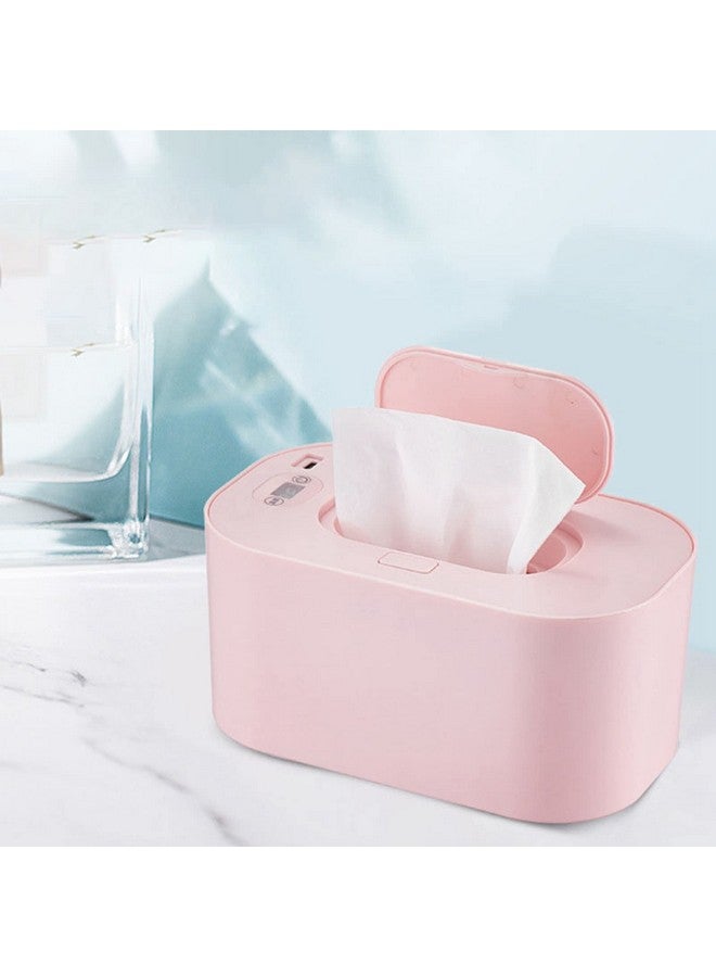 Hilitand Baby Wet Wipes Warmer Baby Wipes Dispenser Wipe Holder with Lid Portable Wet Wipe Pouch (Pink) - Image 2