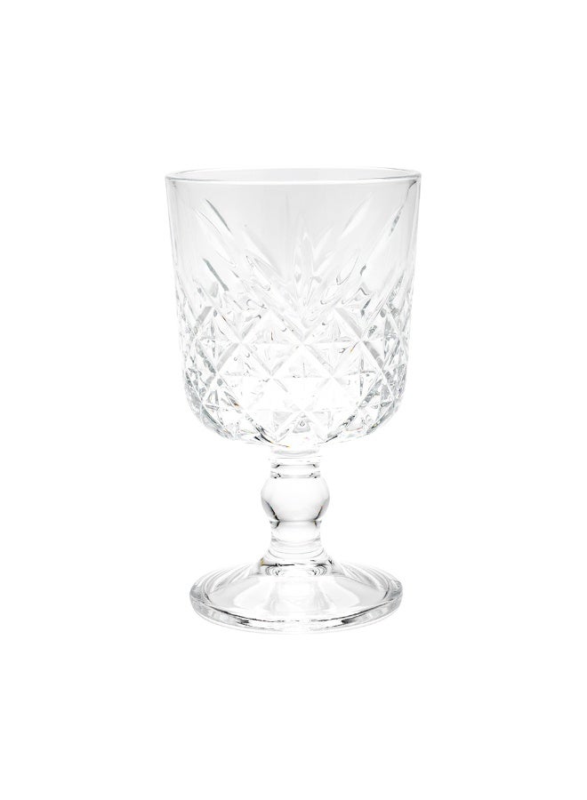 Restaurantware Timeless 11 Ounce Goblet Glasses, Set of 6 Etched Cocktail Glasses - Stemmed, Dishwasher-Safe, Clear Glass Water Goblets, Chip-Resistant, For Whiskey Or Cocktails - Image 1