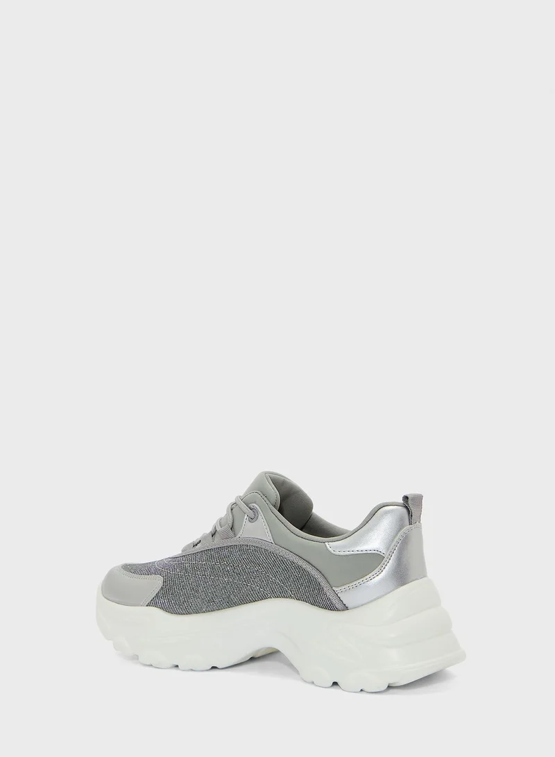 Ginger Mixed Material Sneaker