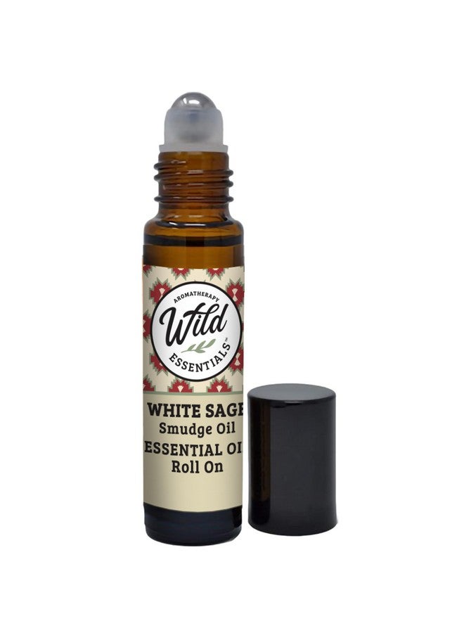 mEssentials Wild Essentials White Sage Essential Oil Roll On 10Ml Cleansing Purifying Calming 100% Pure Premium Grade Essential Oils Organic Jojoba Oil Ready To Use Moisturizer All Natural - Image 1