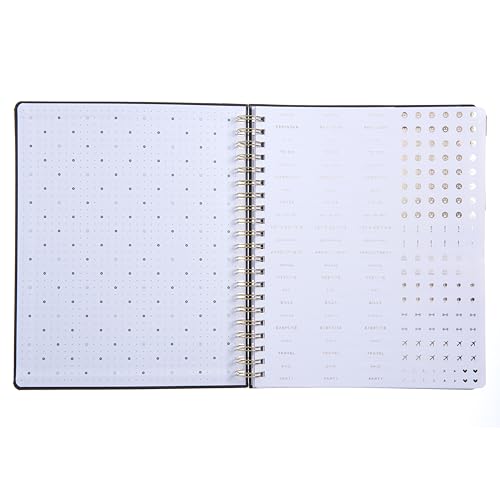 russell+hazel 2025 Vegan Leather Black Weekly Planner, 12 Month Calendar - Image 2