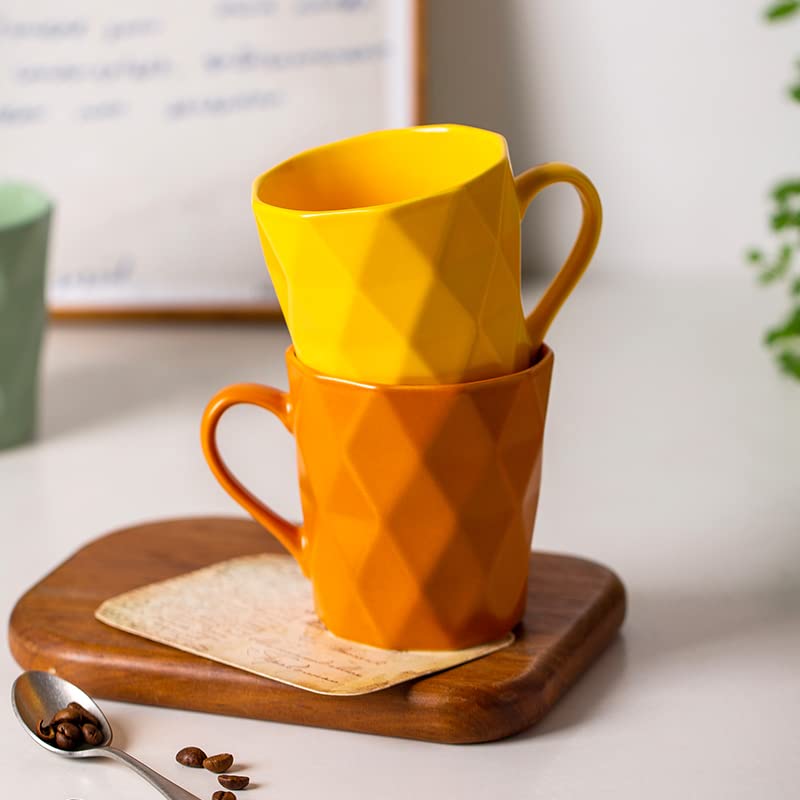 MIWARE 11 Ounce Porcelain Mugs, Set of 6, Tea and Cocoa Mug Set, Multicolor, Matte - Image 4