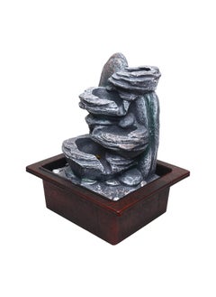 VIVARS VIVARS Relaxing Indoor Tabletop Water Fountain with LED Light Calming Sound for Bedroom Office and Home Dcor Grey  - Image 5