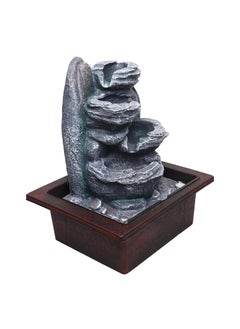 VIVARS VIVARS Relaxing Indoor Tabletop Water Fountain with LED Light Calming Sound for Bedroom Office and Home Dcor Grey  - Image 4