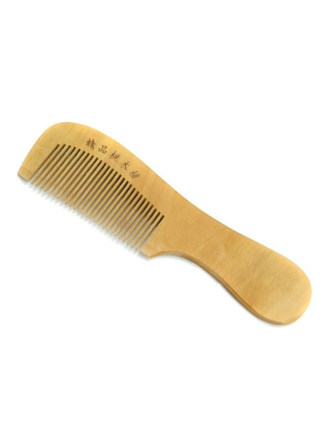 NIBEMINENT Natural Wood Handle Comb - Narrow Tooth Beige - Image 2