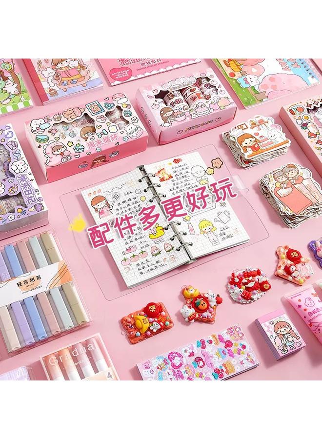 Bluejw Hand Ledger Large Capacity Suit School Supplies Girls Gift Bags Stationery Gifts Online Popular Children's Learning Suit - Image 4