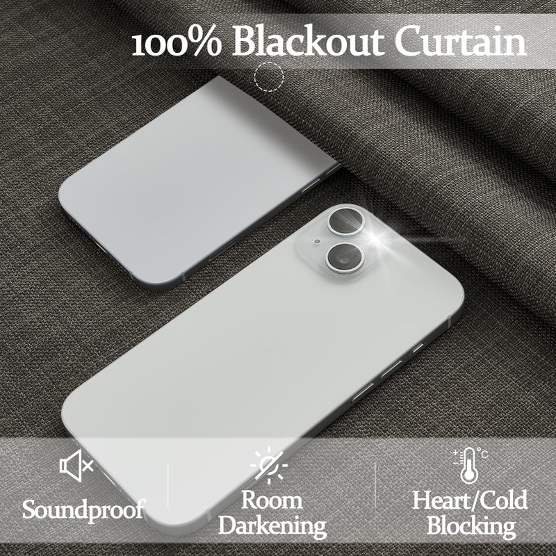 PleatedDrapes Memory Trained Pinch Pleated 96 Inch Viral Curtains for Living Room 2 Panels Set, Dark Grey Blackout Double Layer Linen Thermal Privacy Noise Reducing Elegant Windows Curtain for Kids Room 8 FT Length - Image 3