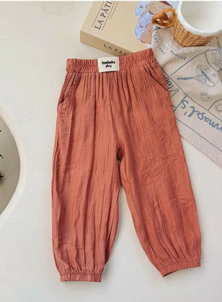 Kids' Solid Color Elastic Waist Loose Wide Leg Pants Brick Red - pzsku/Z6757966085644753ED62Z/45/1746801284/ae04f7cc-d187-421c-b688-ef69be0a3ca6