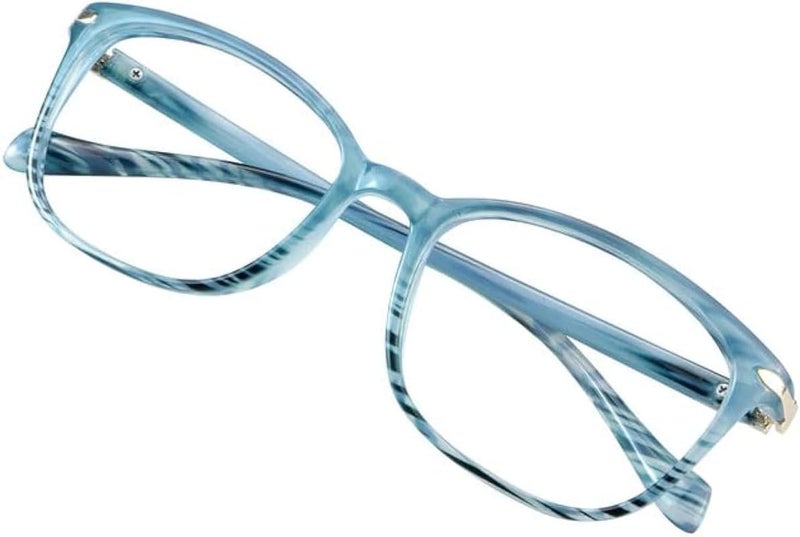 VisionGlobal Blue Light Blocking Glasses for Women/Men, Anti Eyestrain, Computer Reading, TV Glasses, Stylish Square Frame, Anti Glare - Image 1