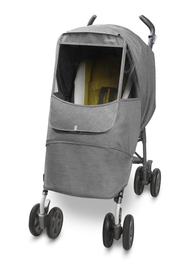 Manito Melange Alpha Stroller Weather Shield (Black Grey) - Image 1