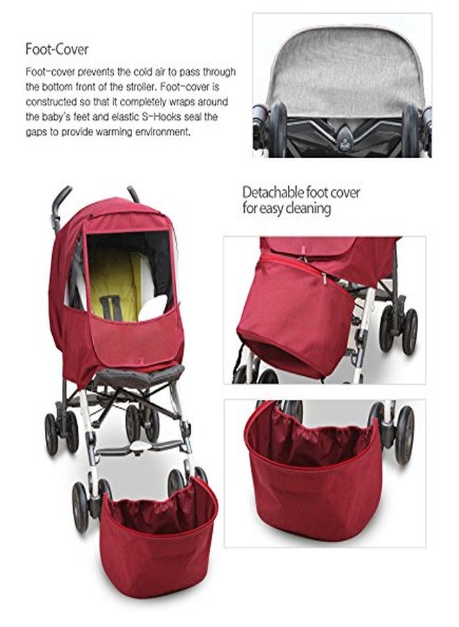 Manito Melange Alpha Stroller Weather Shield (Black Grey) - Image 3
