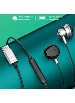 Generic Metal Fully Compatible Type-C Wire Control Headset Digital Chip For Apple 16/15 Mobile Phone Wired Headset-Color:E084 In-ear Type-c Headphones (digital Version)  - Image 3