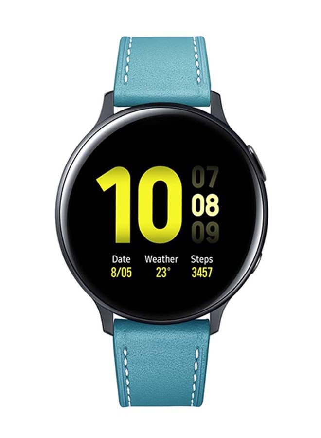 Perfii Genuine Leather Replacement Band 20mm For Samsung Active 2 40/44mm Supreme Style Blue - Image 3