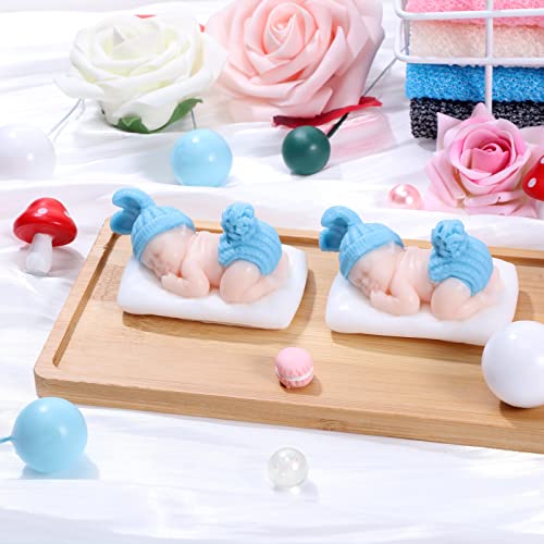Otuuz 24 Packs Baby Shower Soap Favors Handmade Sleeping Baby Shower Scented Soap with Gift Tags for Guests Girl Boy Favors Decor (Classic Blue) - Image 4