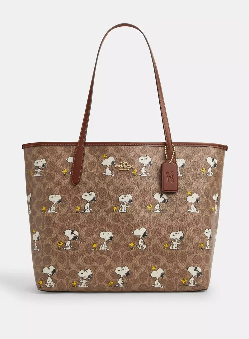 coachoutlet Coach x Peanuts Bolsa City Tote - Image 1