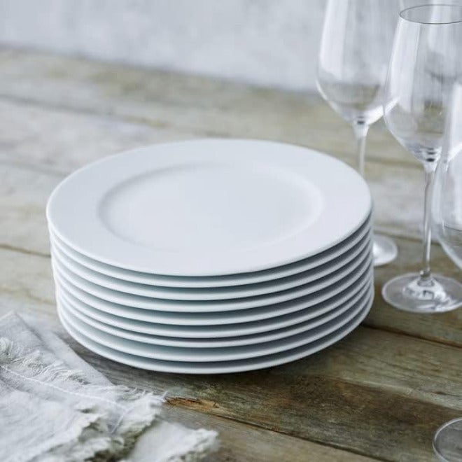 MN Deer Premium White Porcelain Dinner Plates Set of 6 | Round Flat & Deep Serving Plates for Meat, Dessert, Salad or Soup | Scratch Resistant Dishwasher Safe (11" | 27.5cm, Flat) - Image 4