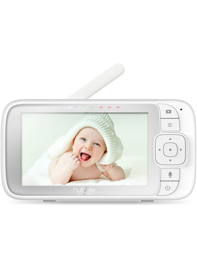 hubble connected Hubble View Pro 5" Video Baby Monitor with Camera and Audio, NightVision Baby Camera Monitor Pan Tilt Zoom; 2Way Talk, Lullabies & Room Temp Monitoring, 1000ft Range, Secure Baby Monitor No WiFi  - Image 1