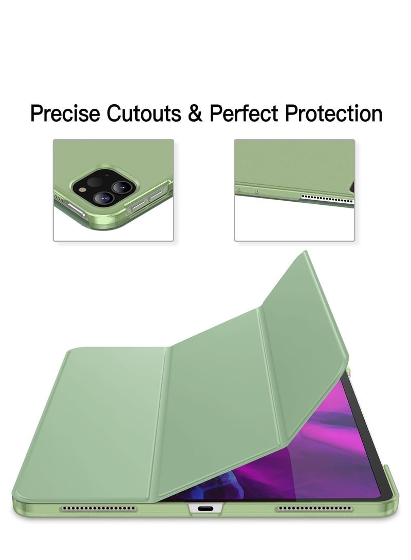 جي تيك حافظة لجهاز iPad Pro مقاس 12.9 بوصة متوافقة مع غطاء القلم الرصاص للتنبيه والنوم التلقائي بلون ماتشا الأخضر - Image 3