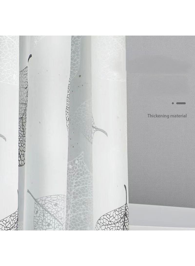 Toilet waterproof shower curtain PEVA creative leaf shower curtain 180*180cm - Image 1