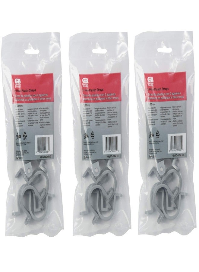 غاردنر بيندر أشرطة بلاستيكية ذات فتحتين من Gardner Bender GCC-310، مقاس 1 بوصة، عبوة من 3 قطع - Image 1