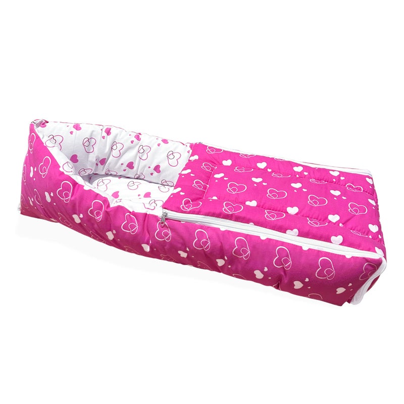 MOMSON حقيبة نوم/طقم سرير 2 في 1 للأم والابن للمواليد الجدد والأطفال الصغار، حقيبة نوم قطنية ناعمة، حقيبة حمل وعش حمل للأطفال من 0-6 أشهر - Image 2