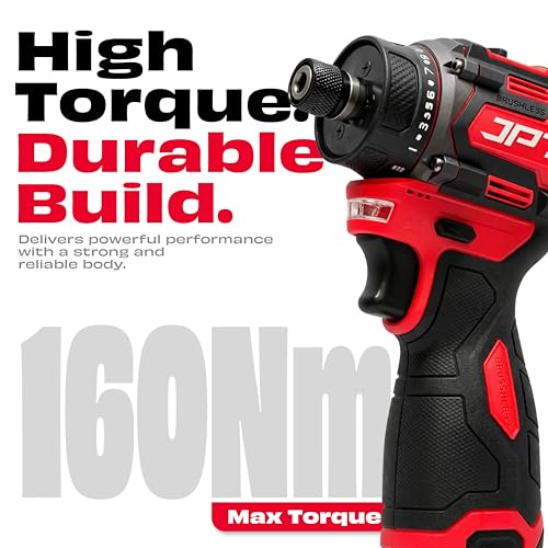 JPT 18V Pro Series Brushless Compact Impact Driver - 118 ft-lbs Torque with Quick change 1/4" Hex Shaft, 3-Speed Variable, For Electricians, Carpenters & Fabricators - Image 4