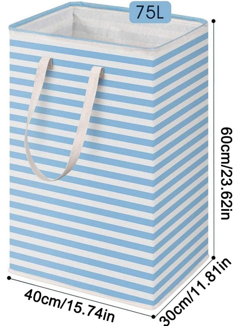 3 Packs Laundry Hamper, 75L Collapsible Large Baskets with Handles, Freestanding Waterproof Clothes Storage Basket, Toys and Clothes Organizer  - Image 4