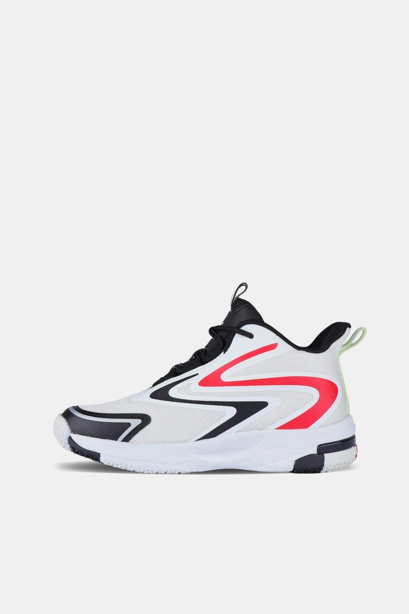Bash Lightweight Unisex Kids White Basketball Shoes