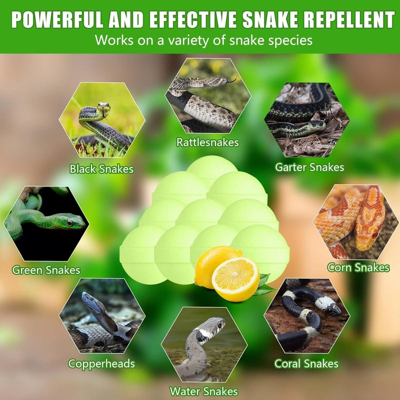 Enbabbor 24 Pack Snake & Lizard Repellent for Yard, Natural Rodent Repellent Balls for Outdoors and Indoor, Keep Snakes Lizard and Rodent Away from Lawn Yard Garden Camping Fishing Pet Safe - Image 3