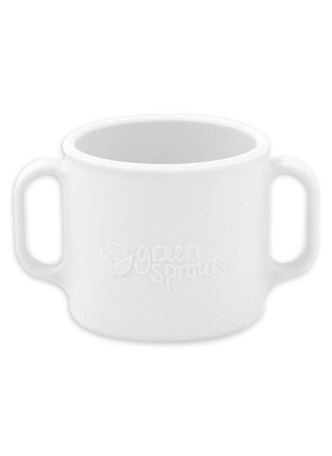 green sprouts - Learning Cup ; Silicone Helps Avoid Harmful Chemicals ; Helps Toddler Develop Independent Drinking Skills 2 Easy Grip Handles Heat Resistant Dishwasher Safe White - Image 1