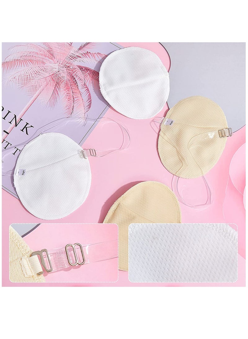 SOLARAE Underarm Sweat Pads Reusable Sweat Absorbing Guards Washable Armpit Sweat Pads with Shoulder Strap Under Arm Sweat Protectors Women Breathable Absorbent Sweat Pads Guards for Women and Men(4 Pairs) - Image 4