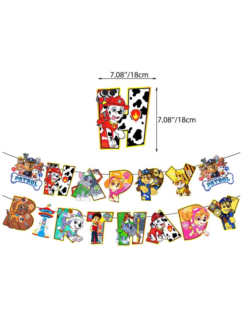 Paw Patrol Toys Paw Patrol Theme Balloon Set with Happy Birthday Banner,Cake Topper,Hanging Spins,Perfect for Graduation Baby Shower Birthday Bachelorette Party Backdrop Decoration,Suitable for Indoor and Outdoor - Image 5