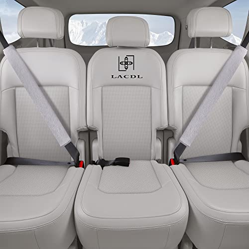 LACDL Extra Long Seatbelt Cover Super Soft Furry for Adults Kids Women & Men, Thick Plush Full Car Seat Belt Strap Cushion, Fluffy Shoulder Pad Protector, Auto Interior Accessories, 1pc, Grey, 19.5in - Image 3
