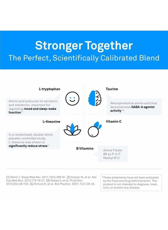 NeuroScience Calm Aid & Mood Support Supplement - TravaGen - with L Tryptophan, L Theanine & Vitamin B12 Complex - Serotonin & GABA Neurotransmitter Supplement (120 Capsules) - Image 4