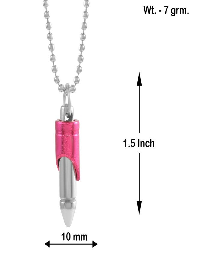 morir Stainless Steel Fashion Simple Bar Ash Memorial Bullet Chain Locket Necklace Jewelry Gift for Men and Women - Image 2