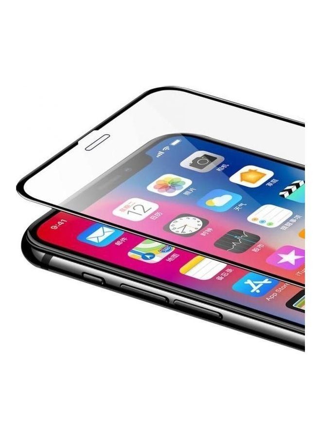 واقي شاشة زجاجي متوافق مع Iphone Xs Max / Iphone 11 Pro Max (6.5 بوصة) [تغطية من الحافة إلى الحافة] حماية كاملة متينة ومقاومة للخدش ماكس ، مضاد للخدش شفاف / أسود - Image 1