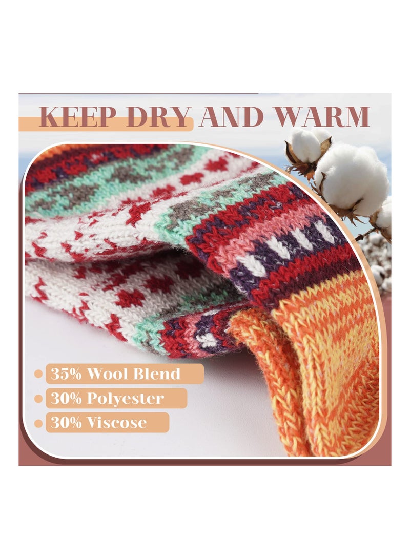 SYOSI 5 PCS Women's Nordic Thermal Socks, Ladies Nordic Style Socks Stocking Fillers Thermal Socks Presents Thermal Socks Gift Thermal Sock Presents for Her Xmas Winter Warm Bed Sock - Image 5