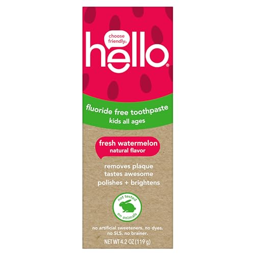 hello Fresh Watermelon Fluoride Free Kids Toothpaste, 4.2 Oz Tube - Image 1