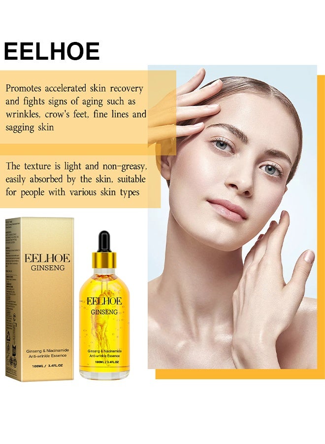 إيلهو الجينسنغ والنياسيناميد المضاد للتجاعيد ، سيروم الجينسنغ المضاد للشيخوخة للنساء ، يتلاشى عيون الخطوط الدقيقة والخطوط ، يشد الوجه ، يرطب البشرة جوهر - Image 4